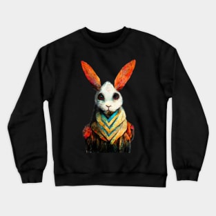 Rabbit watercolor painting #rabbit Crewneck Sweatshirt